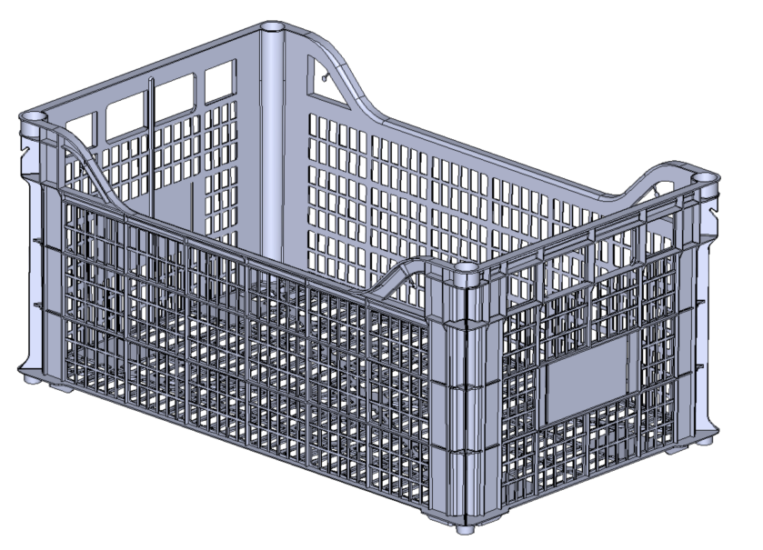 Fruit crate model H220 (stackable/disposable)